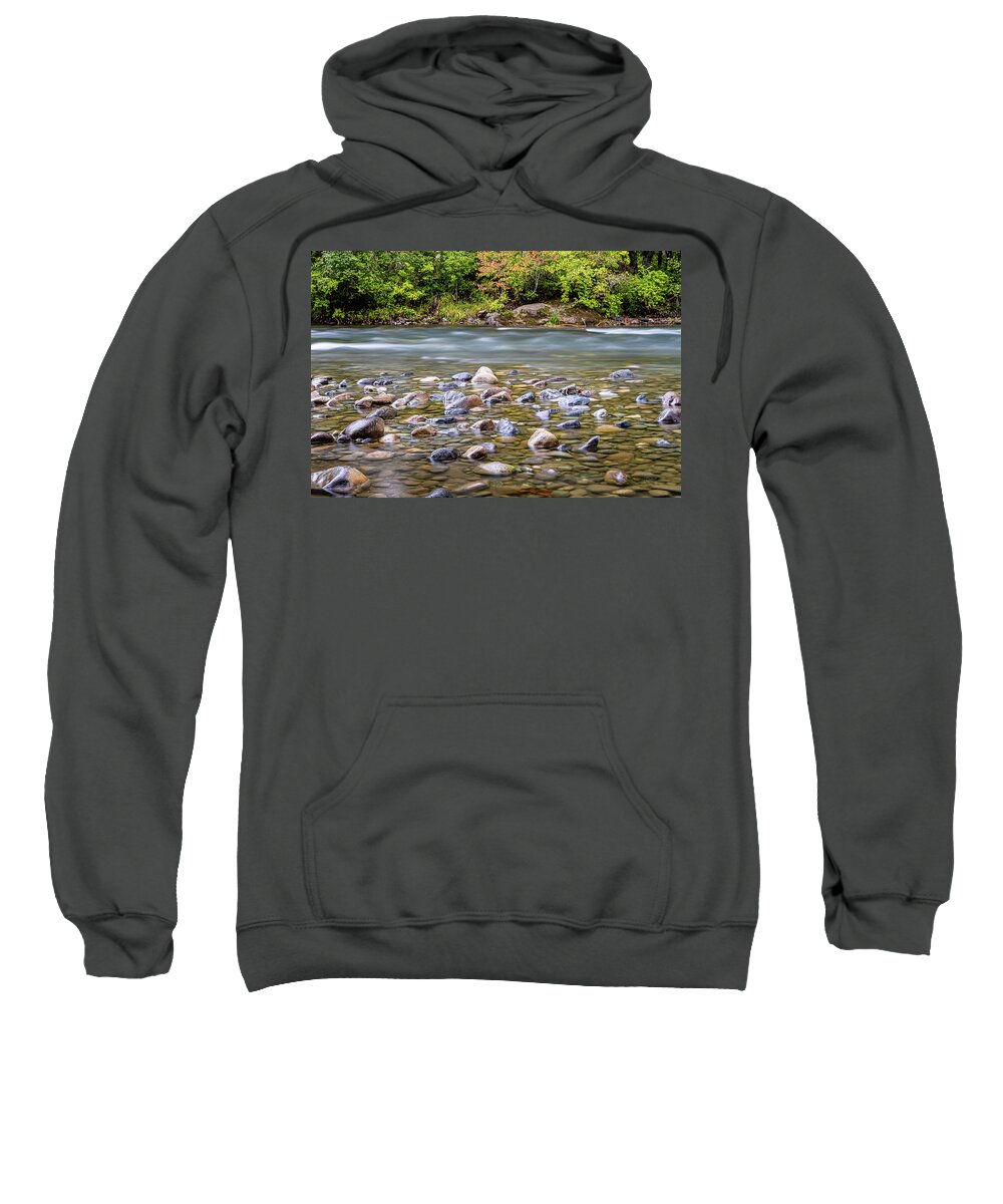 Landscapes Sweatshirt featuring the photograph Puntledge River-3 by Claude Dalley