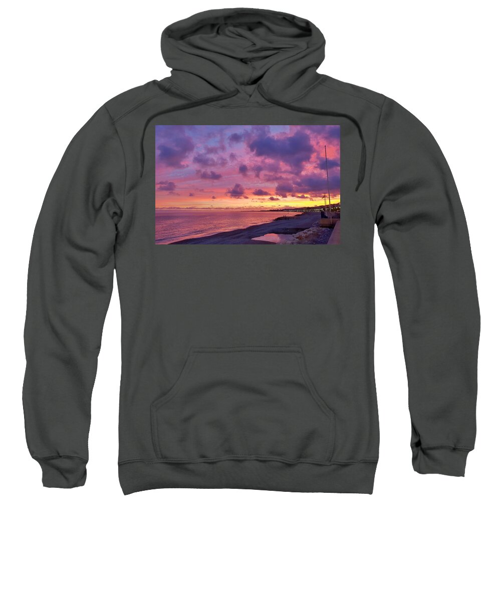 Seascape Sweatshirt featuring the photograph Purple Passion by Andrea Whitaker