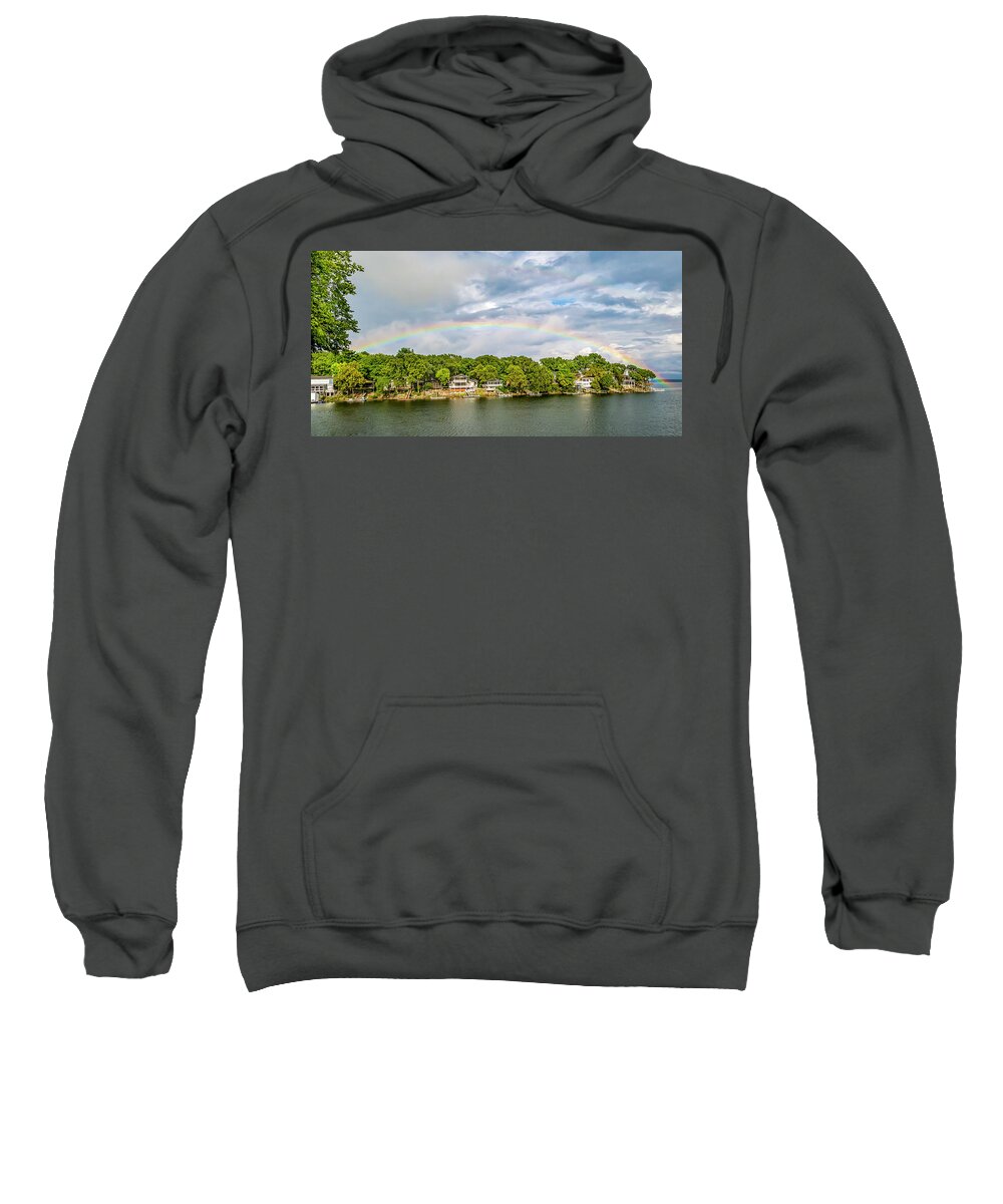 Rainbow Sweatshirt featuring the photograph Rainbow Over Grand Lake by David Wagenblatt
