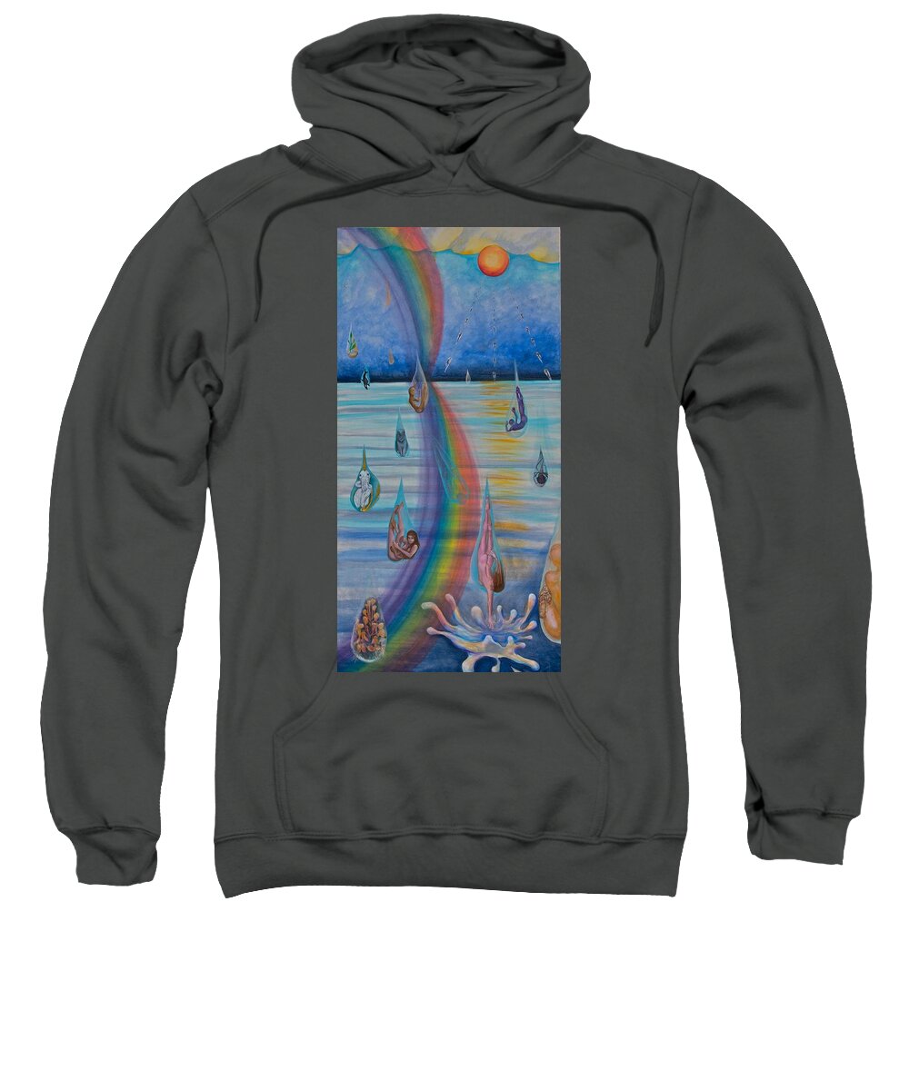  Sweatshirt featuring the painting Recycled Energy by Steve Bond