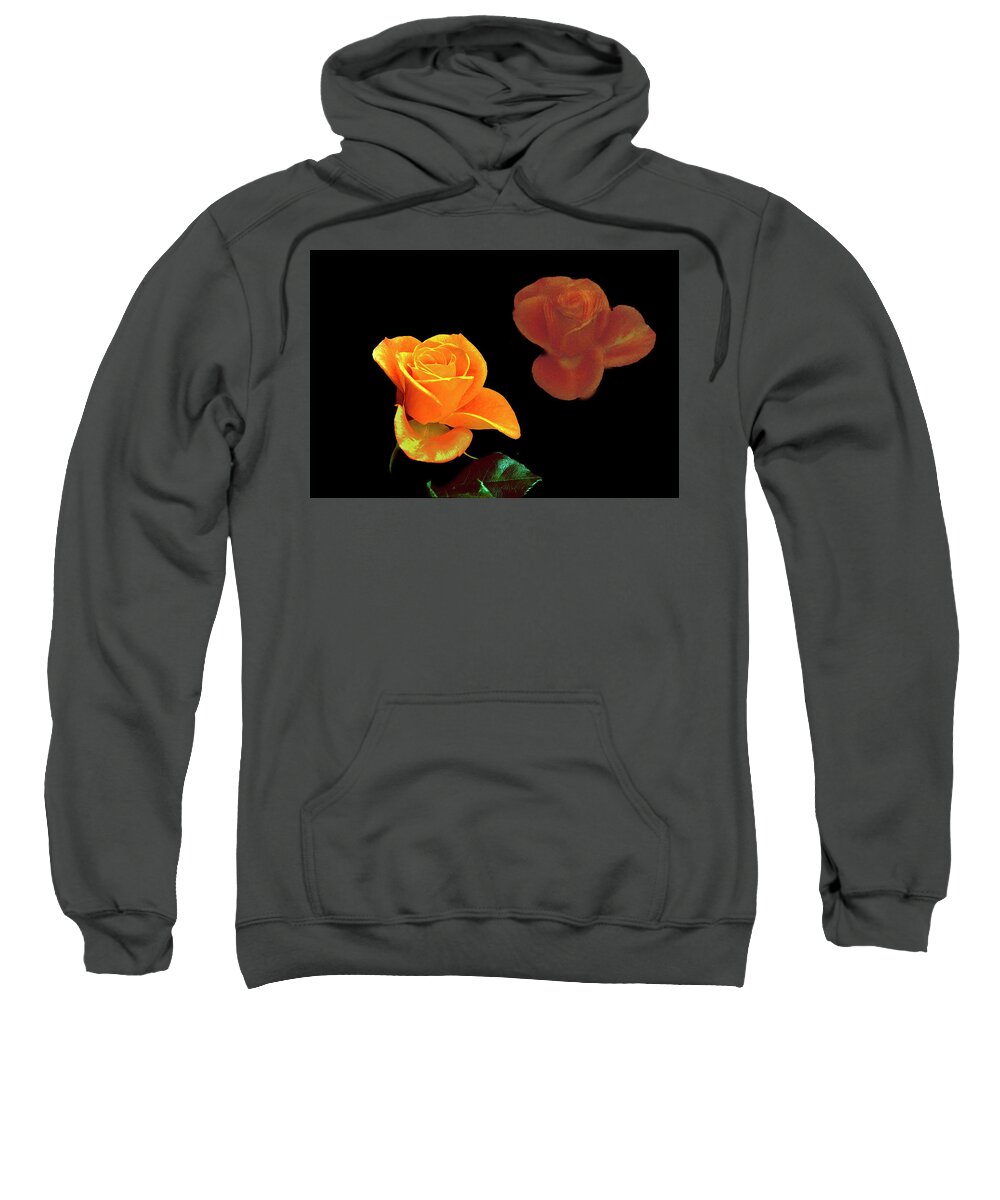 Rose Sweatshirt featuring the photograph Reflecting Rose by Ira Marcus