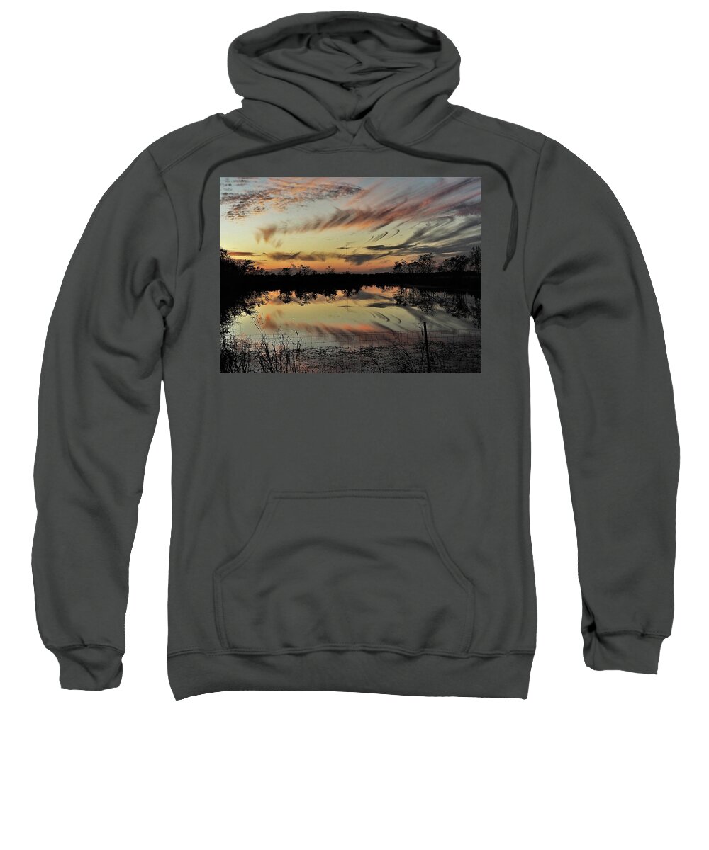 Sunset Sweatshirt featuring the photograph Reflection by Jerry Connally