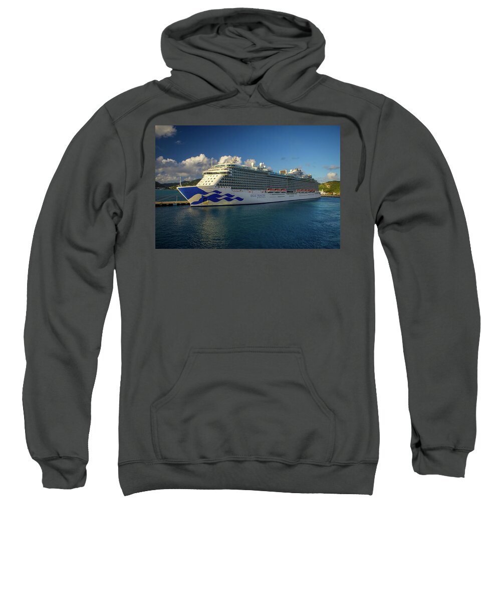 Caribbean Sweatshirt featuring the photograph Regal Princess Cruise Ship by Robert J Wagner
