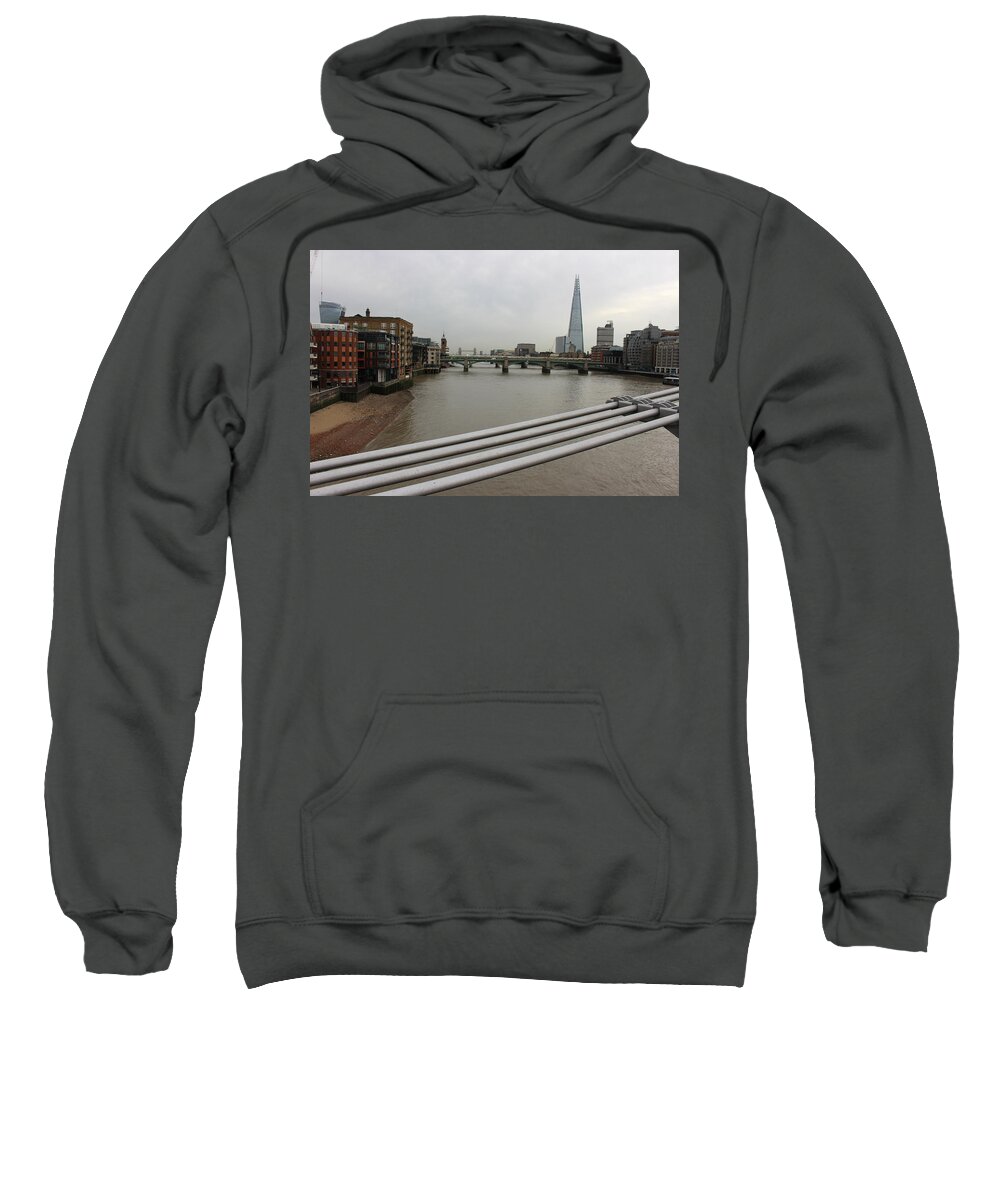 River Sweatshirt featuring the photograph River Thames in August by Laura Smith