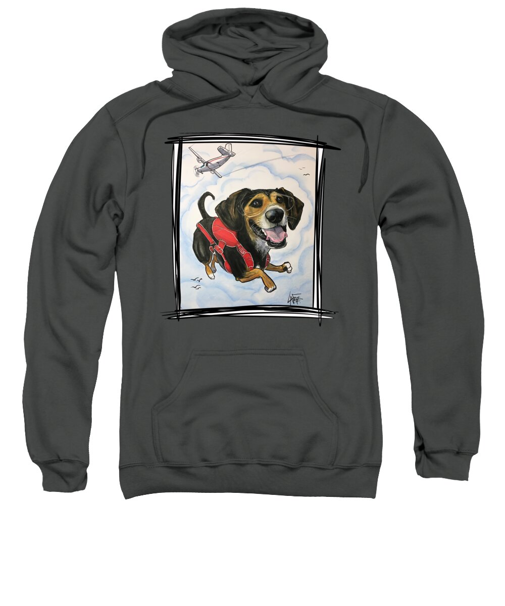 Rodriguez Sweatshirt featuring the drawing Rodriguez 4938 by Canine Caricatures By John LaFree