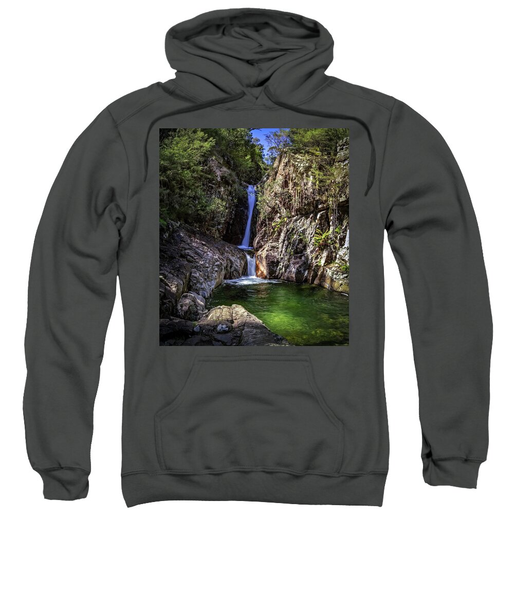 Mt Buffalo Sweatshirt featuring the photograph Rollalson Falls by Mark Lucey