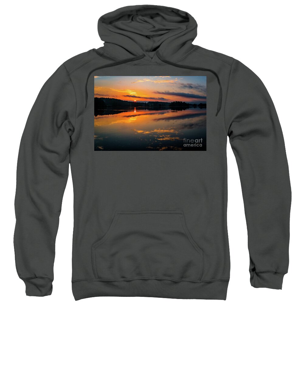 Savannah River Sunrise - Augusta Ga 2 Sweatshirt featuring the photograph Savannah River Sunrise - Augusta GA 2 by Sanjeev Singhal