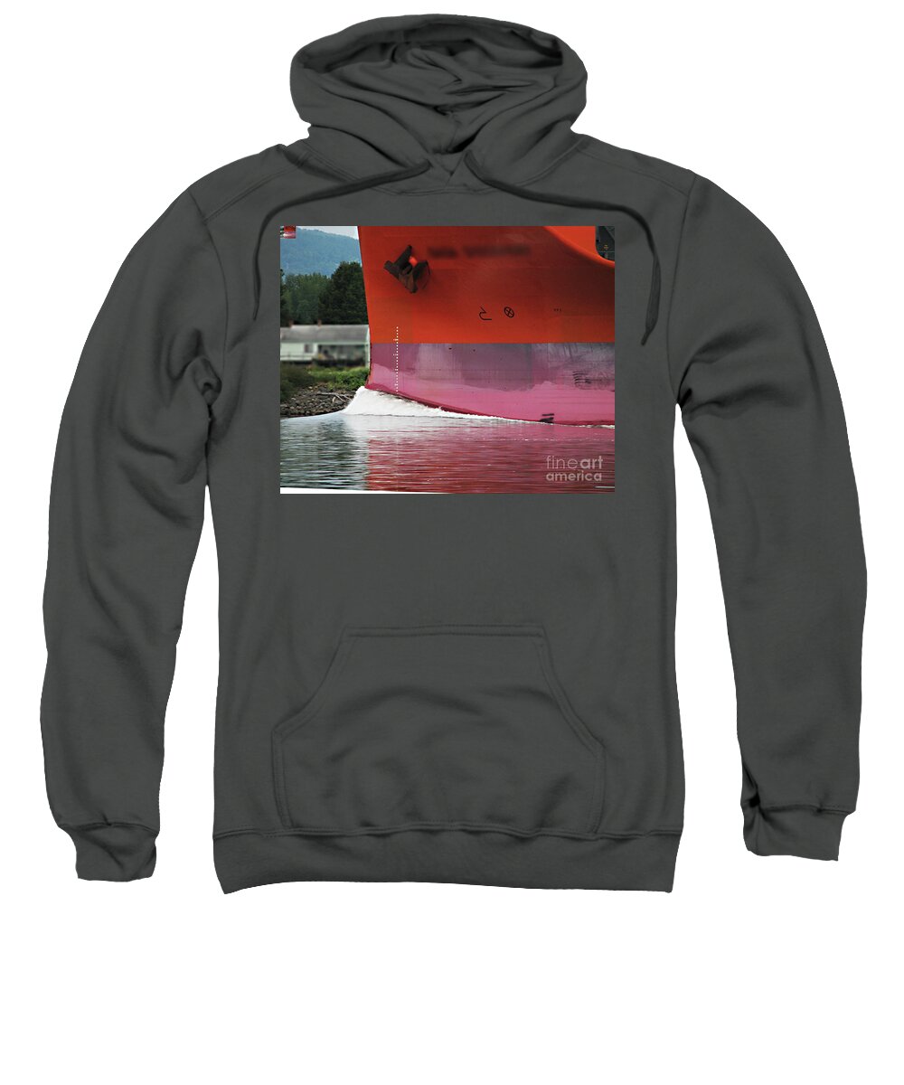 Ship Sweatshirt featuring the photograph Ship 1 Traffic on the Columbia River by Rich Collins