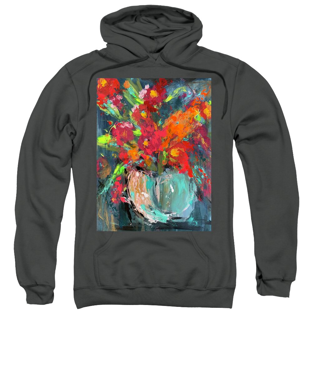 Abstract Sweatshirt featuring the painting Sit Still Look Pretty by Bonny Butler