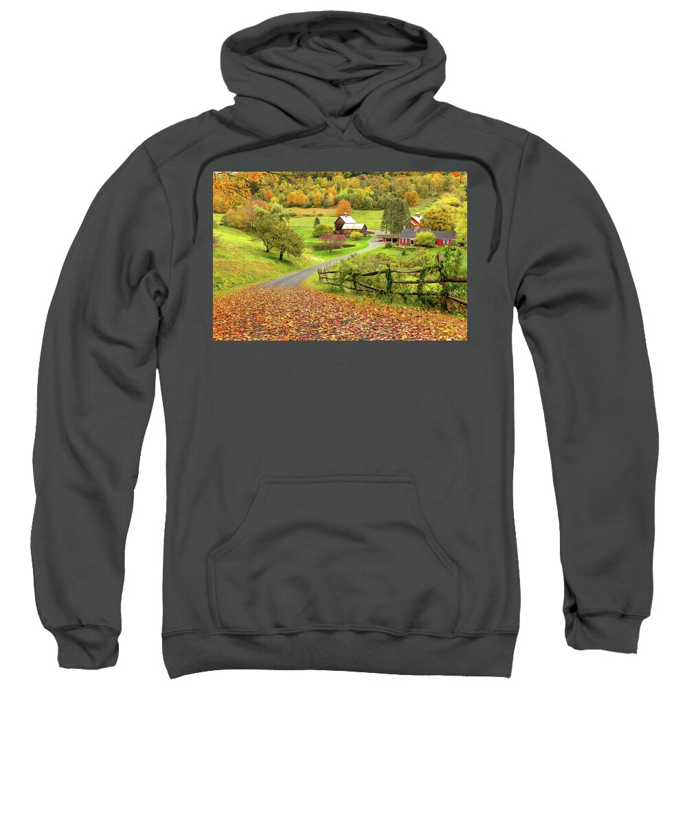 Farm Sweatshirt featuring the photograph Sleepy Hollow Farm in Autumn by Rod Best