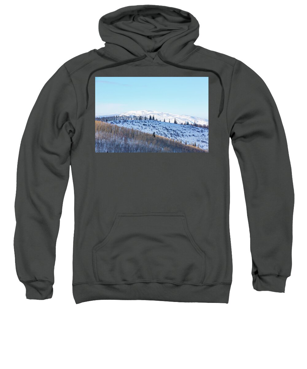 Park City Sweatshirt featuring the photograph Snowcapped Rockies by Donna Twiford