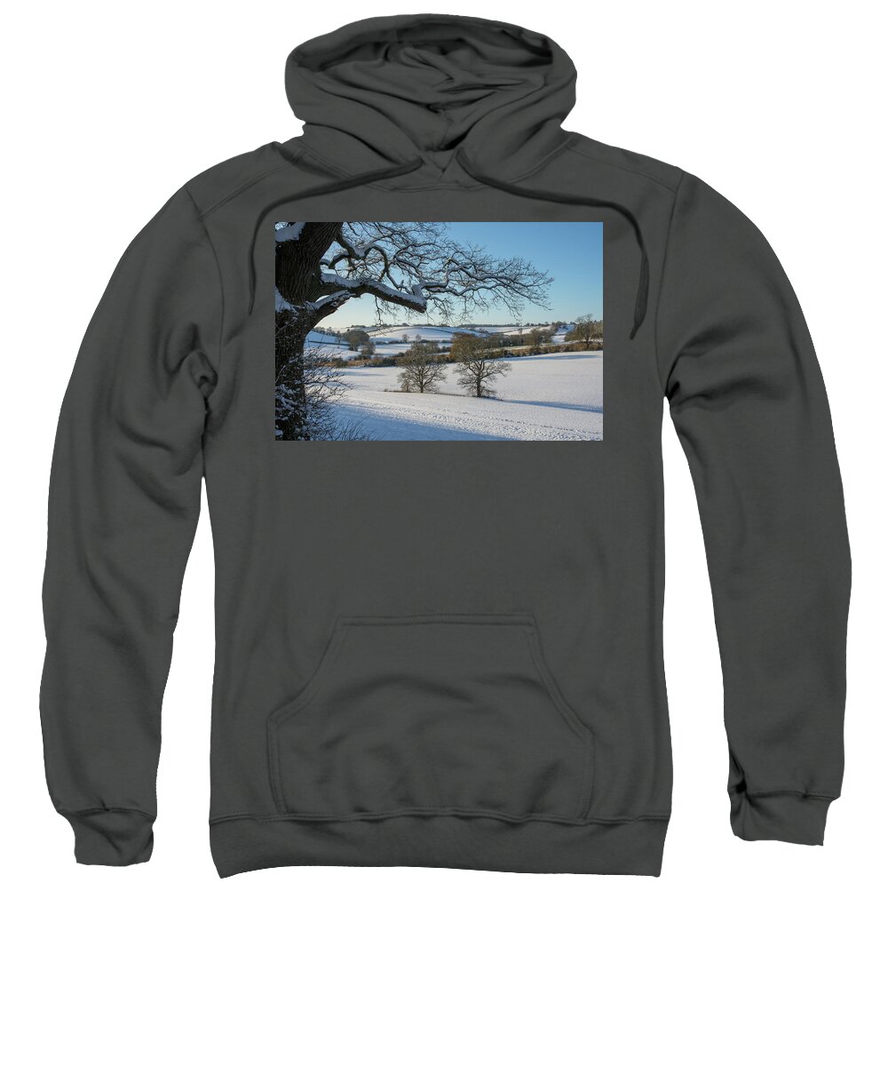 Snow Sweatshirt featuring the photograph Snowy winter evening by Mark Hunter