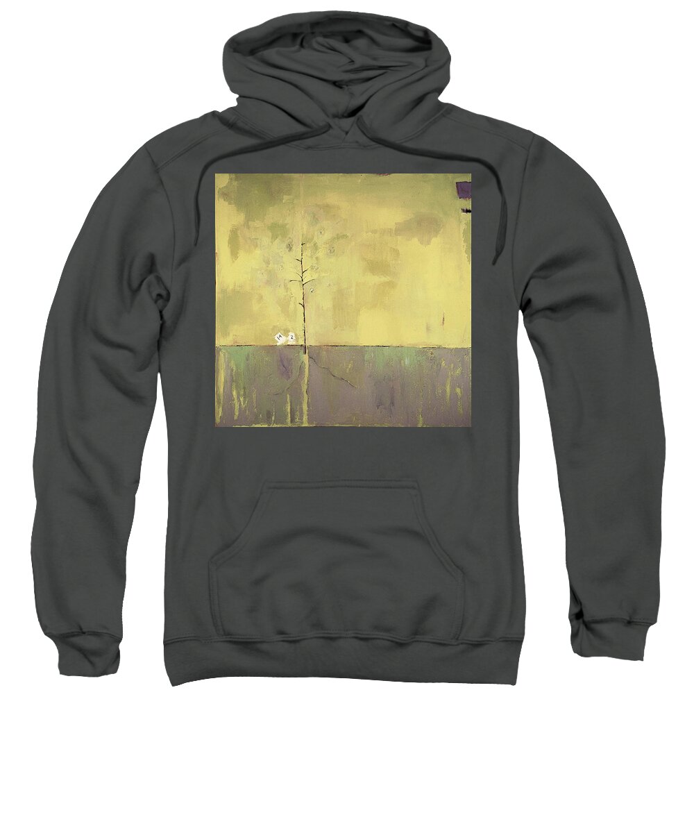 Abstract Landscape Sweatshirt featuring the painting Solace by Janet Zoya