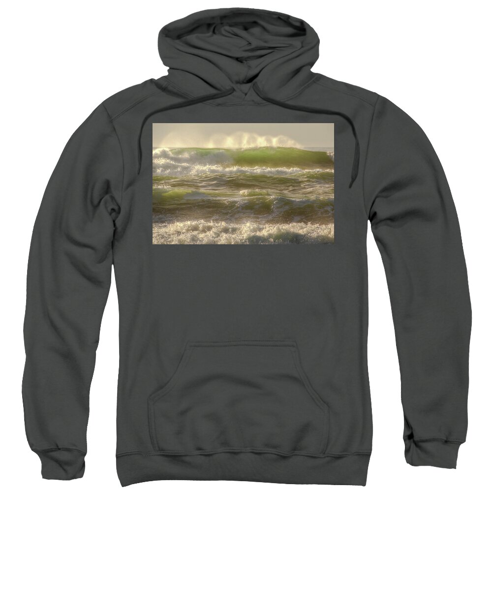 Spindrift Sweatshirt featuring the photograph Spindrift 01001 by Kristina Rinell