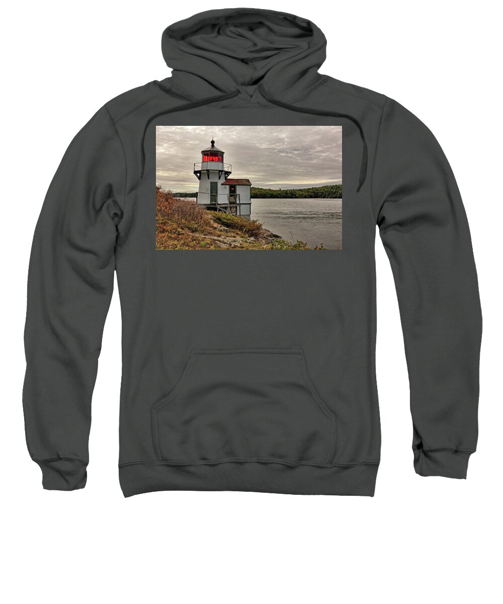 Ocean Sweatshirt featuring the photograph Squirrel Point Light by Kyle Lee