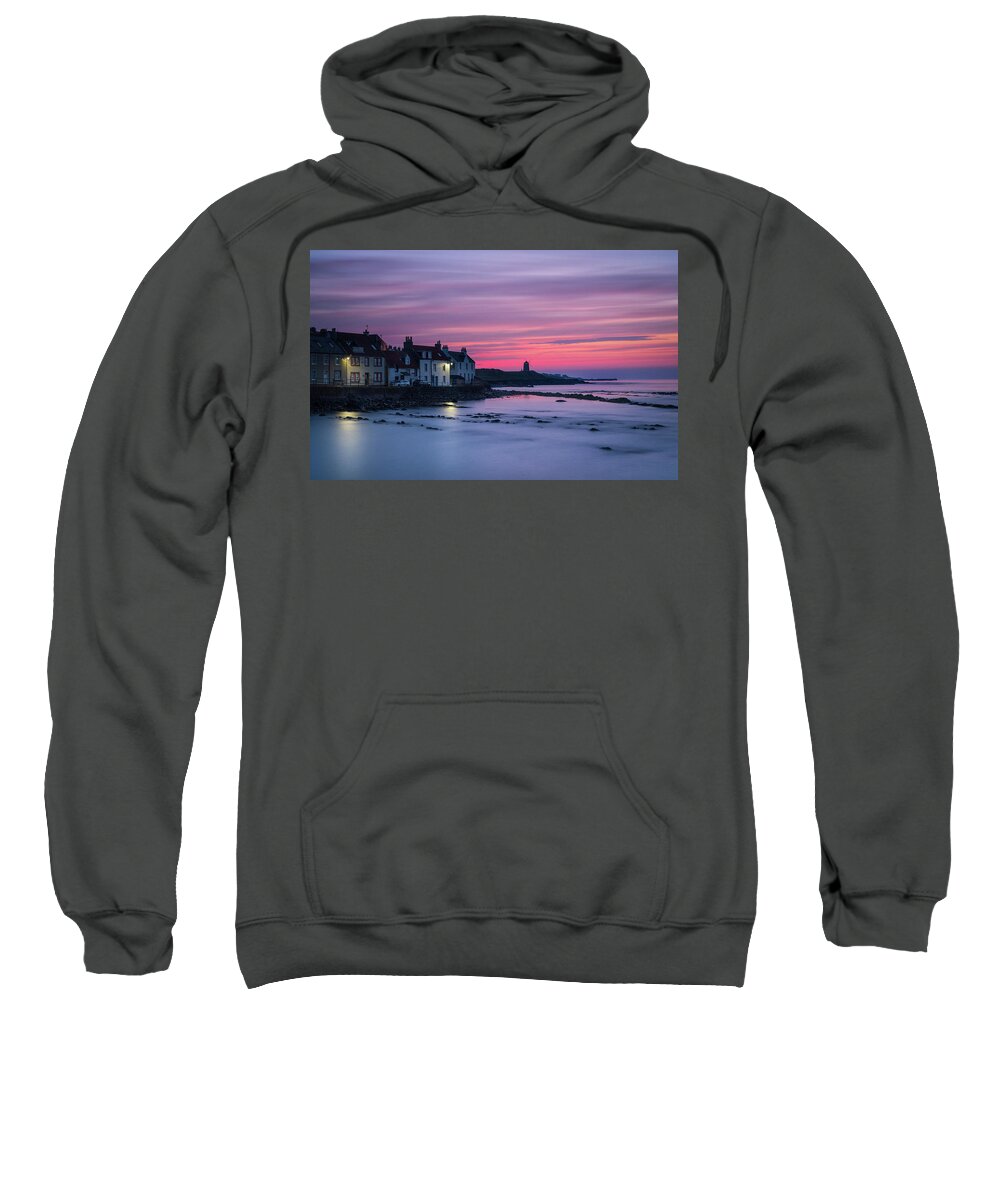 Adam West Sweatshirt featuring the photograph St Monans Dawn Blues by Adam West