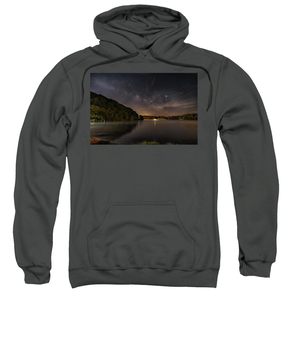 Stars Sweatshirt featuring the photograph Starry Night in the Hills by Arthur Oleary