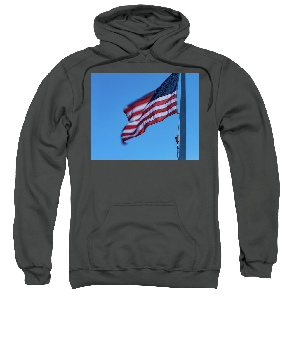 American Flag Sweatshirt featuring the photograph Stars and stripes by William Bretton