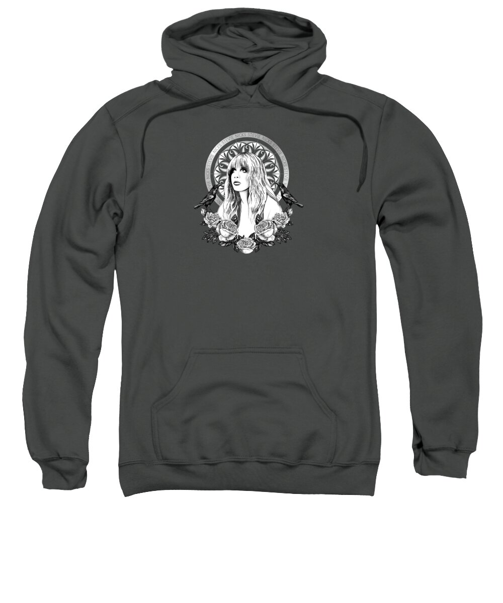 Painting Sweatshirt featuring the painting Stevie Nicks Angel Of Dreams Icon by Little Bunny Sunshine