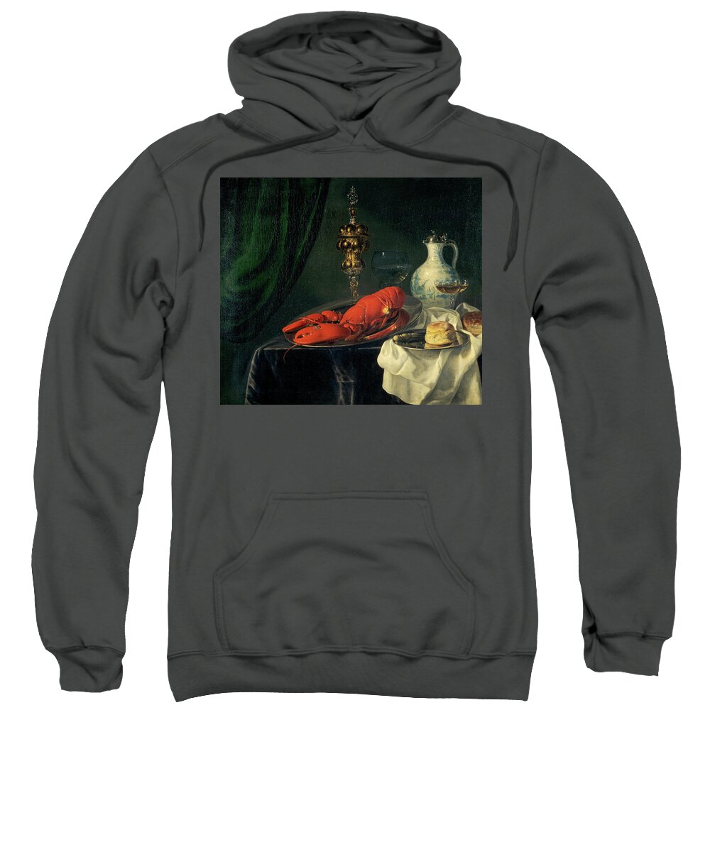 Simon Luttichuys Sweatshirt featuring the painting Still-life, 1650s by Simon Luttichuys