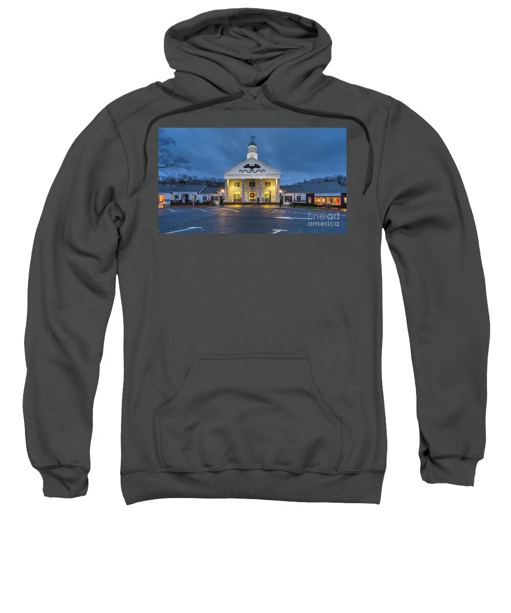 Stony Brook Post Office Sweatshirt featuring the photograph Stony Brook Village at Dawn by Sean Mills