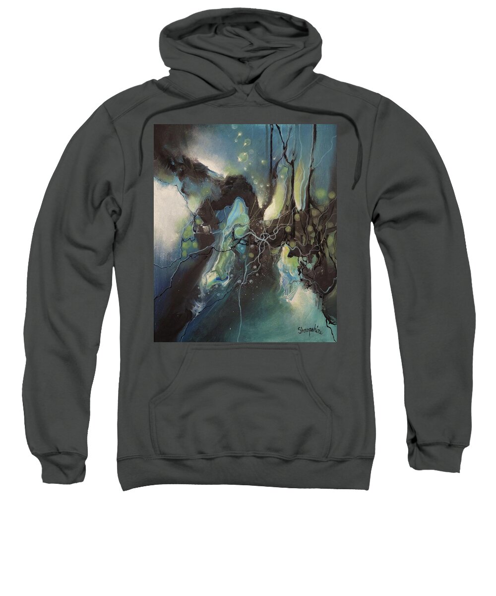 Abstract Sweatshirt featuring the painting Submersion by Tom Shropshire