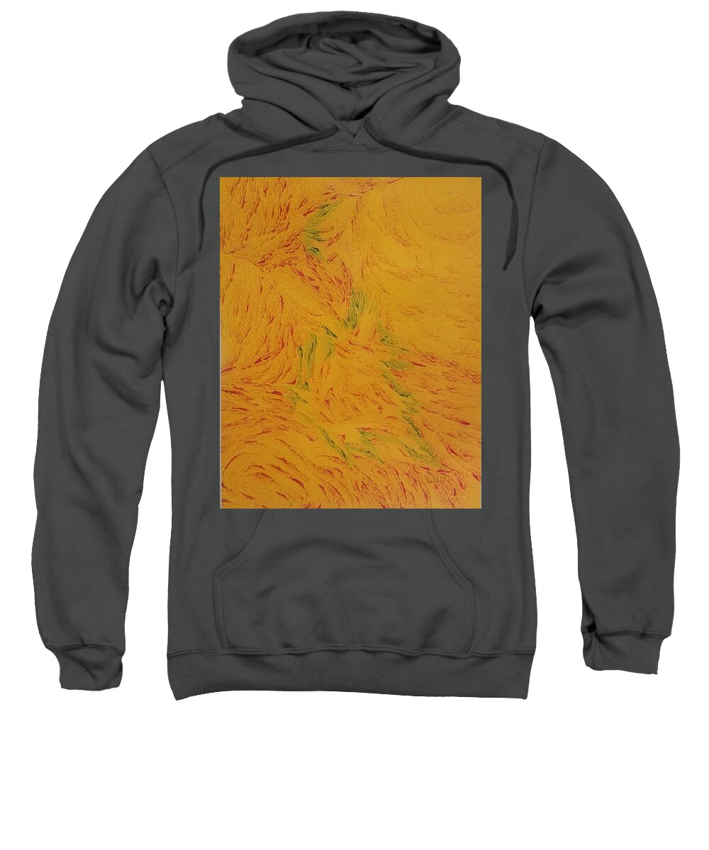 Ocean Sweatshirt featuring the painting Sunny Ocean View by Darren Whitson