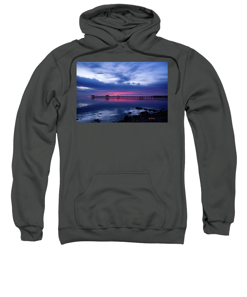 Sunrise Sweatshirt featuring the photograph Sunrise Pier by Ty Husak