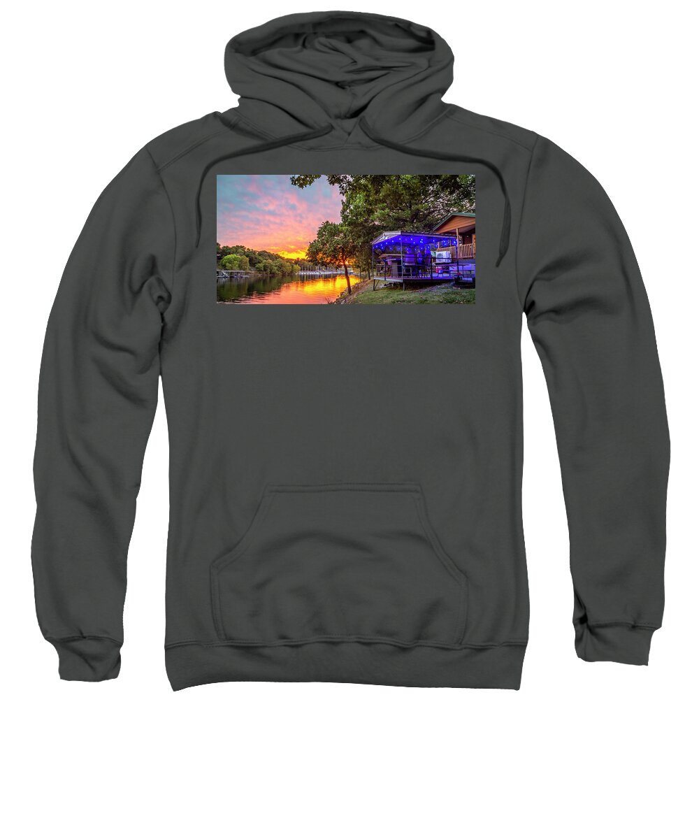 Scotty's Cove Sweatshirt featuring the photograph Sunset at Scott's Cove by David Wagenblatt