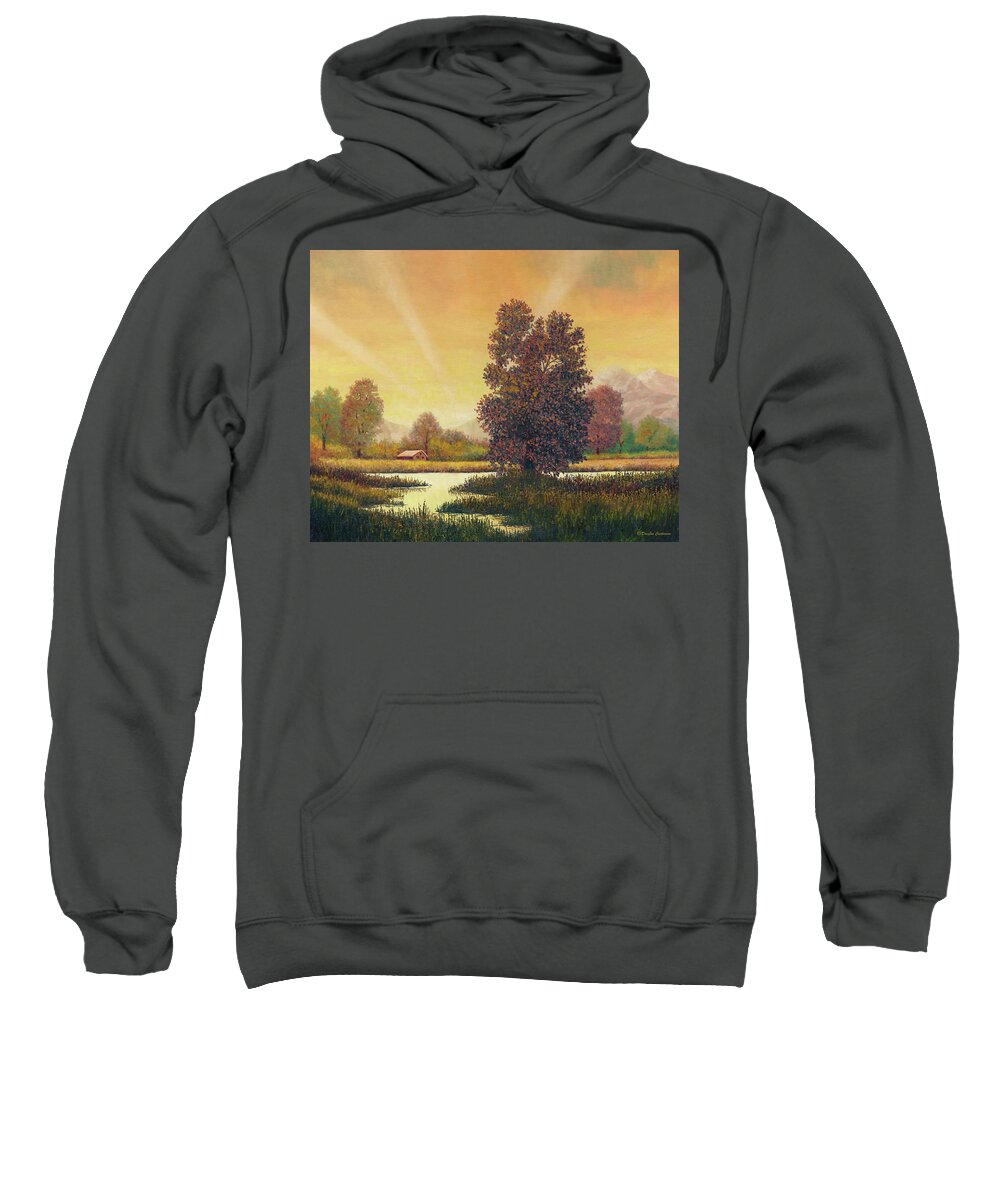 Landscape Sweatshirt featuring the painting Sunset Color by Douglas Castleman