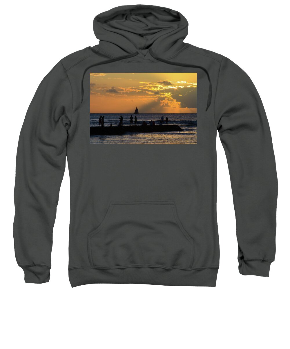 Sunset Sweatshirt featuring the photograph Sunset on a Perfect Day by Briand Sanderson