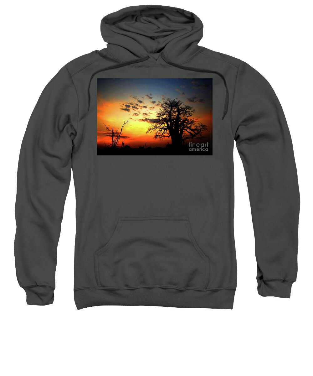 Africa Sweatshirt featuring the photograph sunset on the Zambezi by Darcy Dietrich