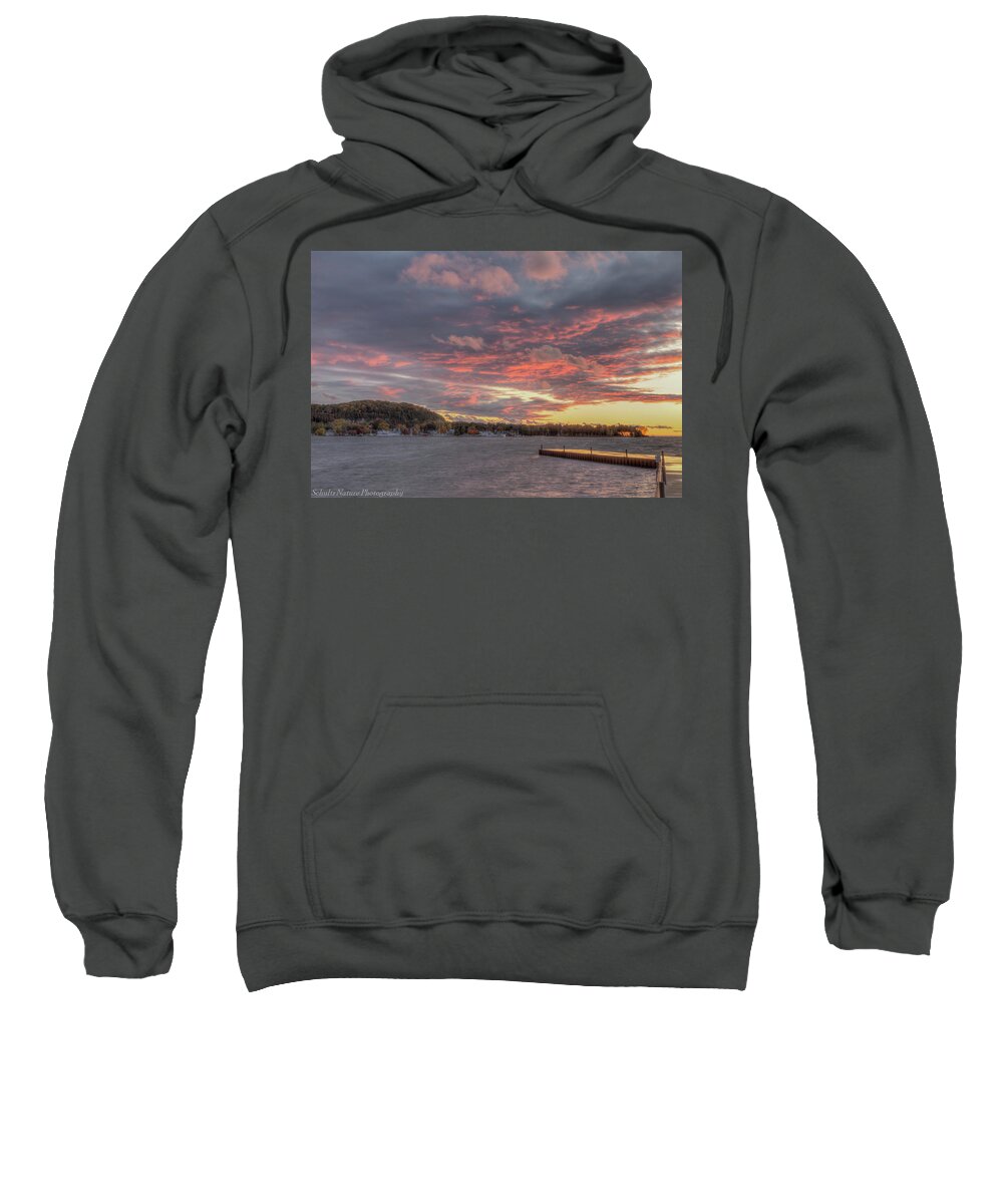 Door County Sweatshirt featuring the photograph Sunset over Fish Creek by Paul Schultz
