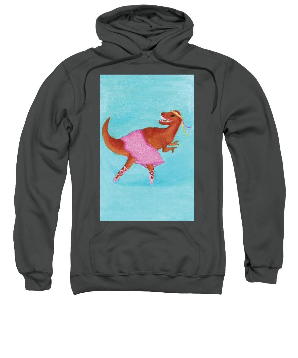 Ballet Sweatshirt featuring the painting Swan Rex by Misty Morehead