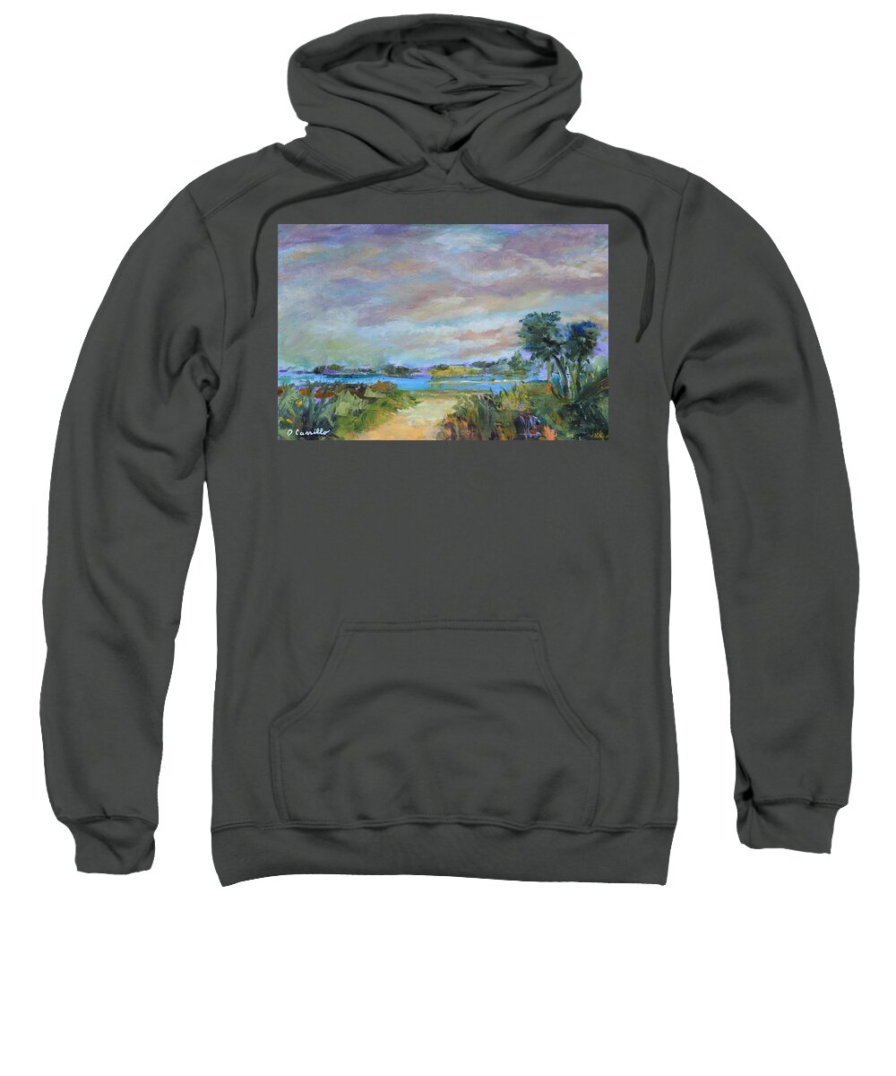 Landscape Sweatshirt featuring the painting Take Me There by Donna Carrillo