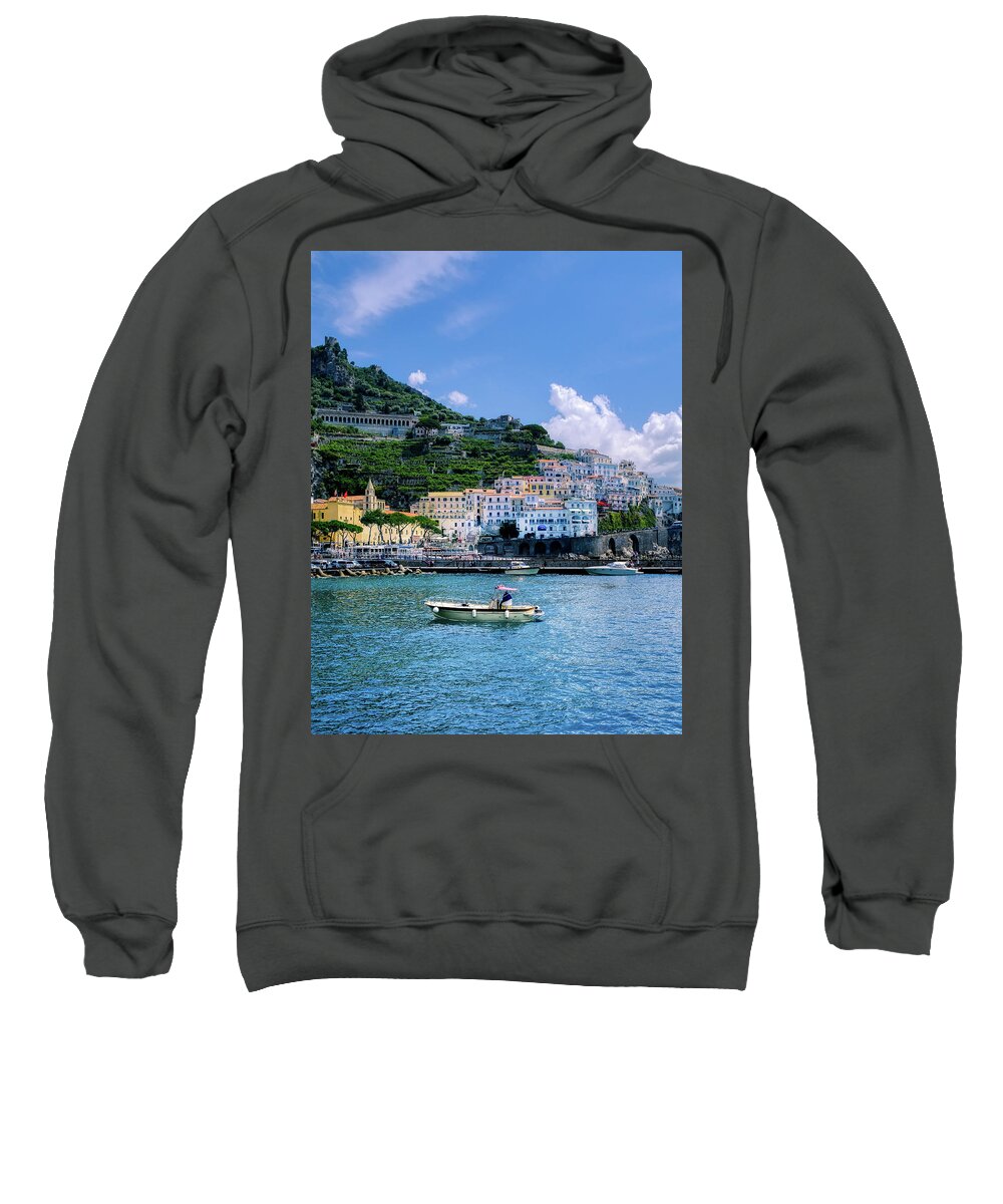 Photos Of Amalfi Coast Sweatshirt featuring the photograph The Colorful Amalfi Coast by Robert Bellomy