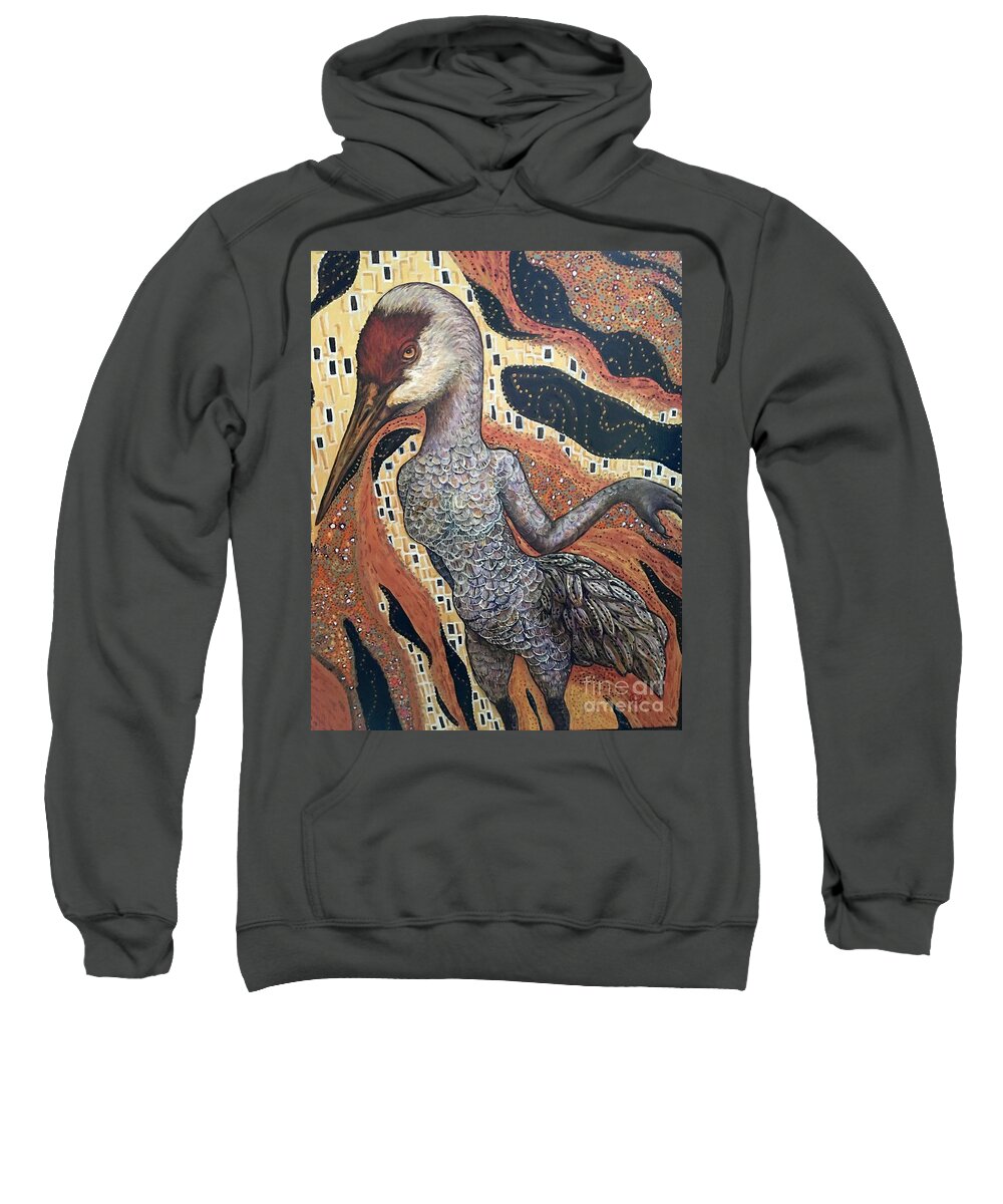Bird Sweatshirt featuring the painting The Diva by Linda Markwardt