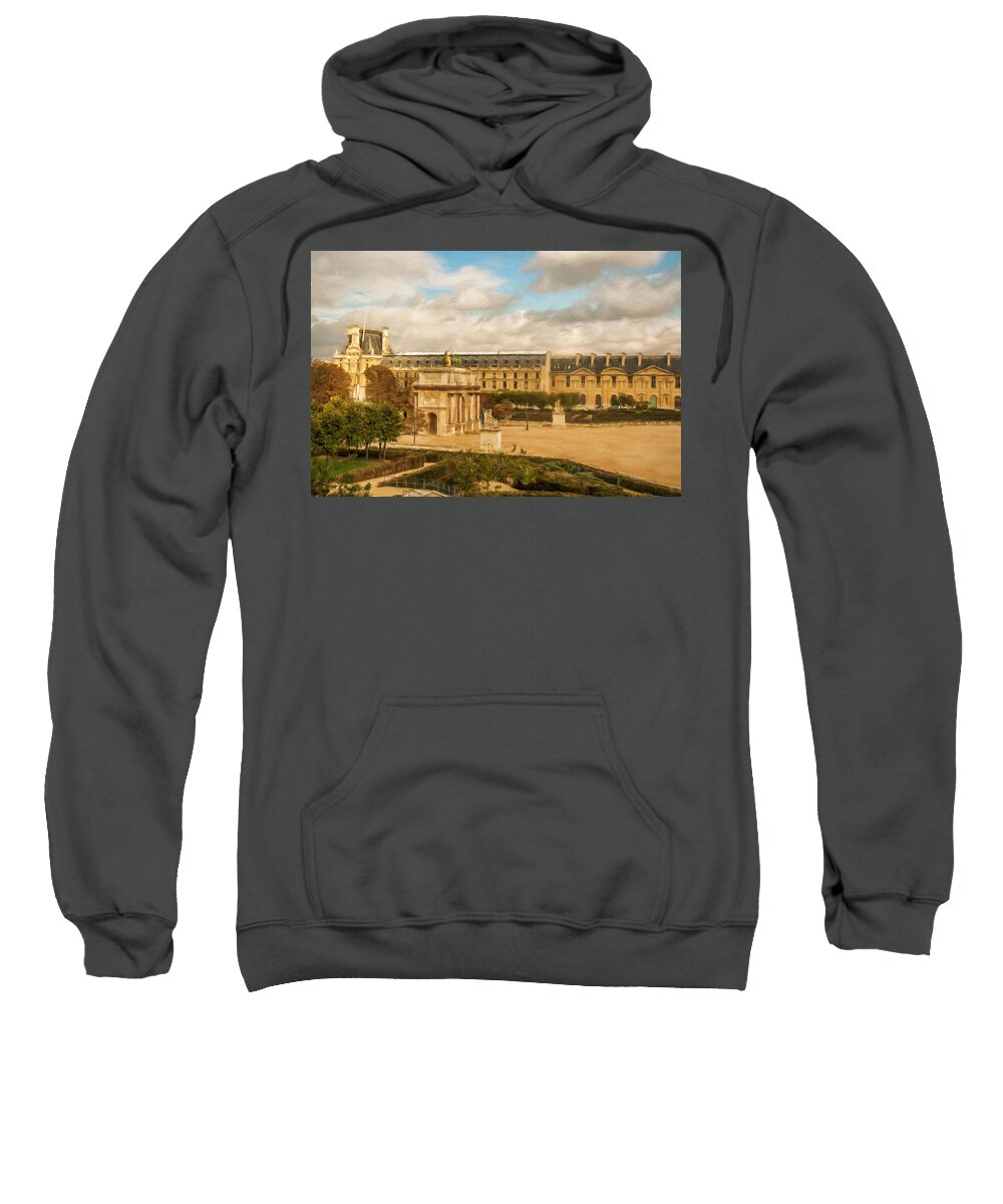 Louvre Sweatshirt featuring the photograph The Louvre by Mick Burkey