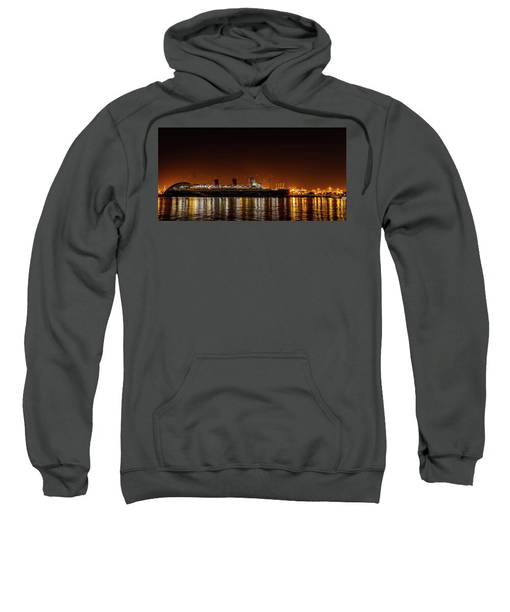 Queen Mary Sweatshirt featuring the photograph The RMS Queen Mary by Gene Parks