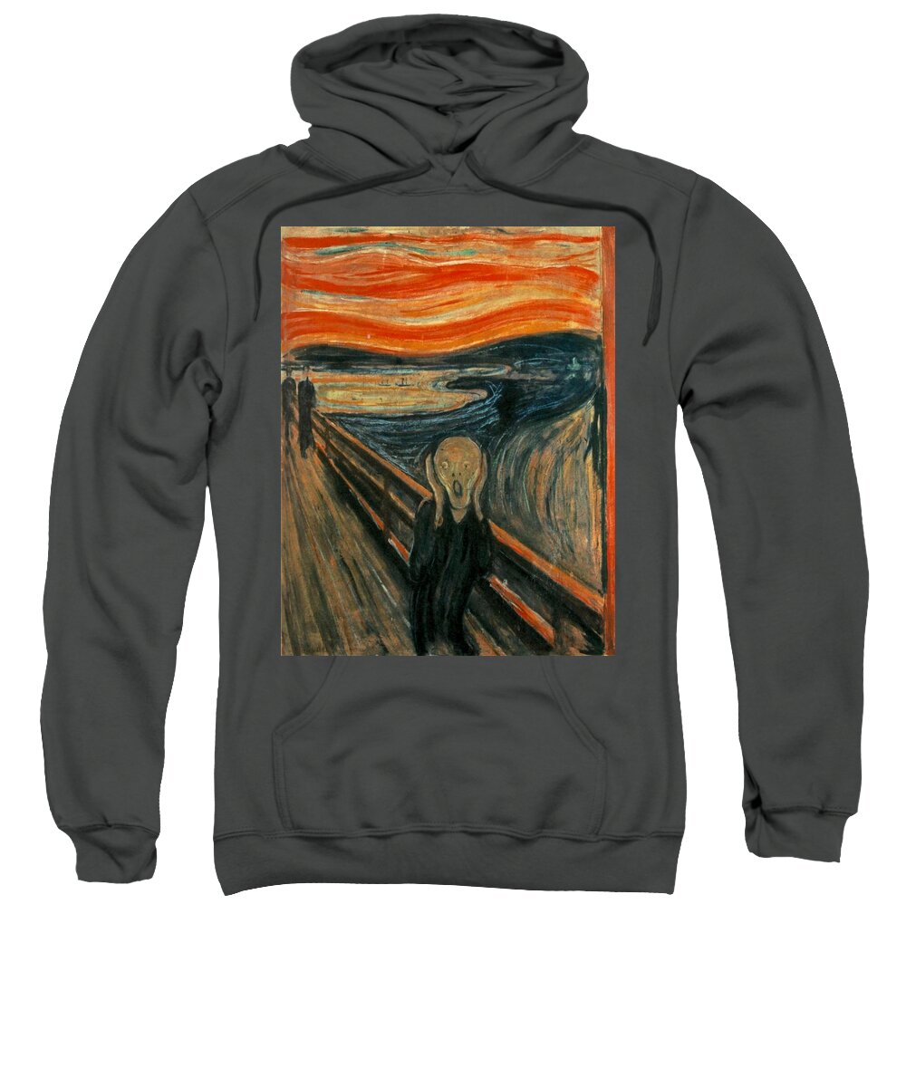 Scream Sweatshirt featuring the painting The Scream by Edward Munch