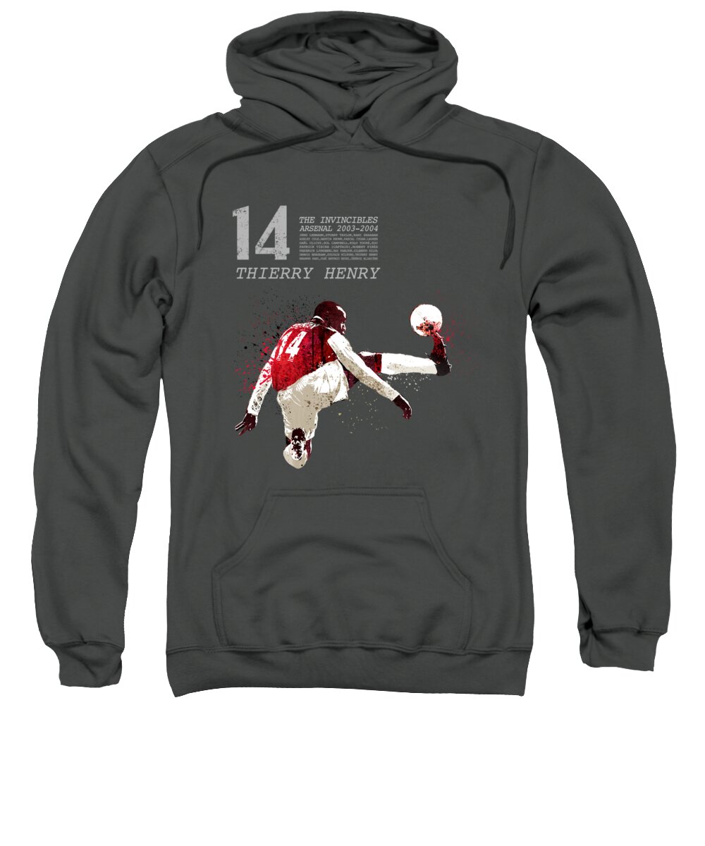 World Cup Sweatshirt featuring the painting Thierry henry by Art Popop