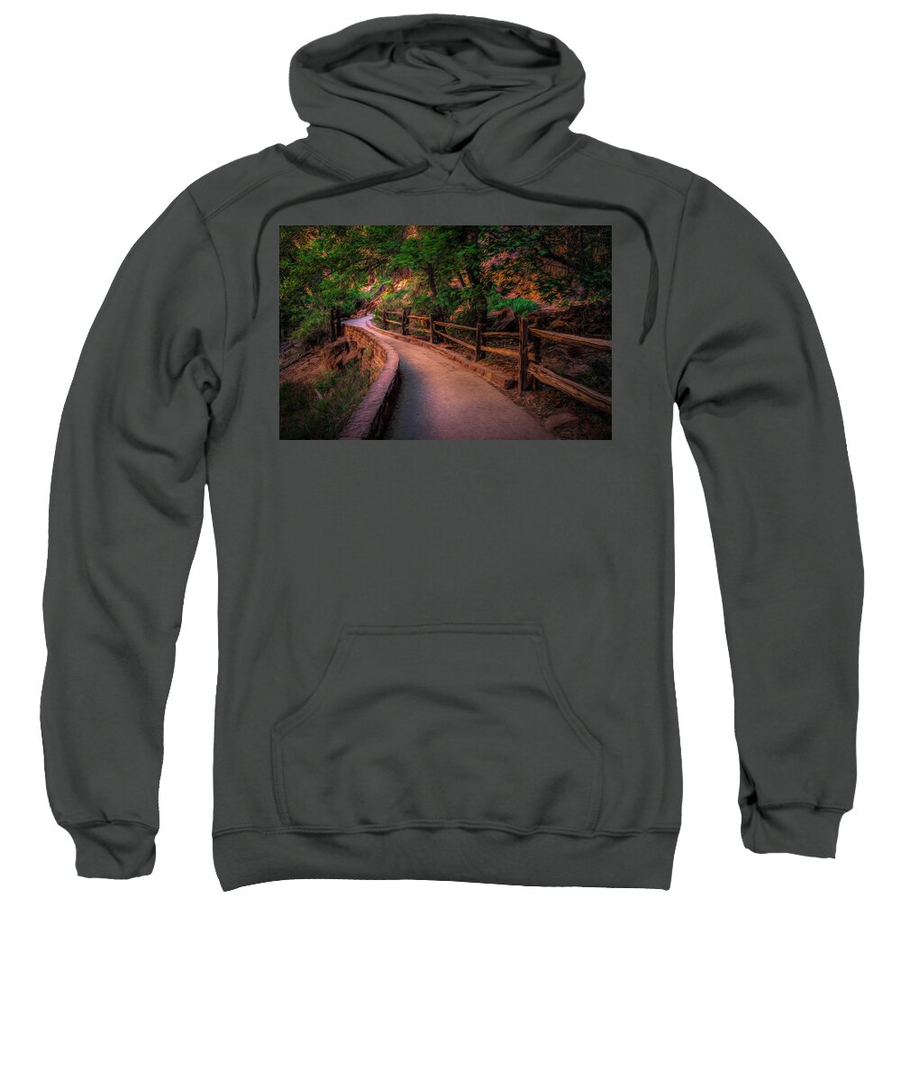 Trails Sweatshirt featuring the photograph Trail Into The Narrows by Kevin Lane