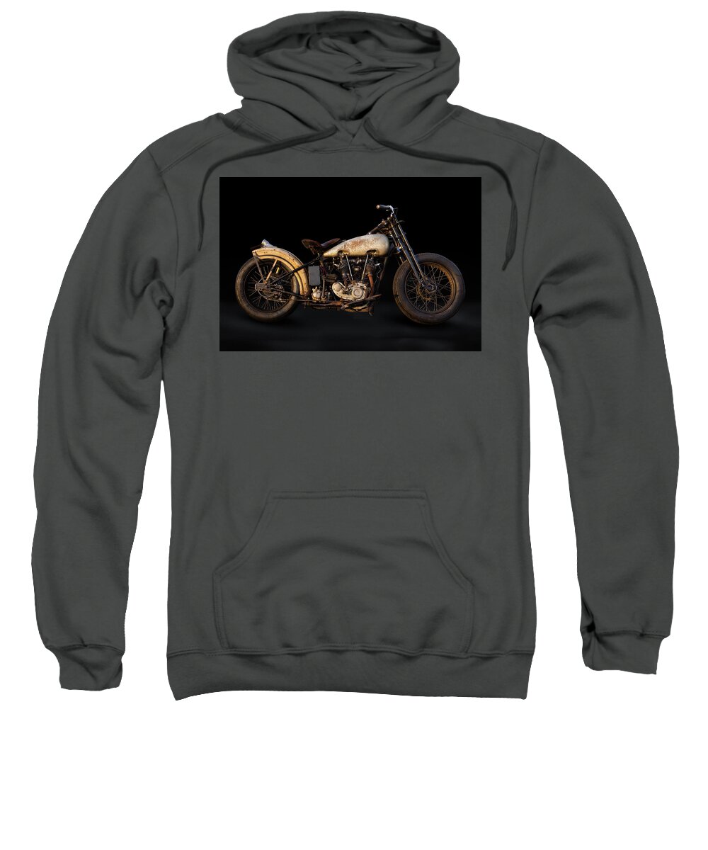 Twin Cam Sweatshirt featuring the photograph Twin Cam Harley by Andy Romanoff