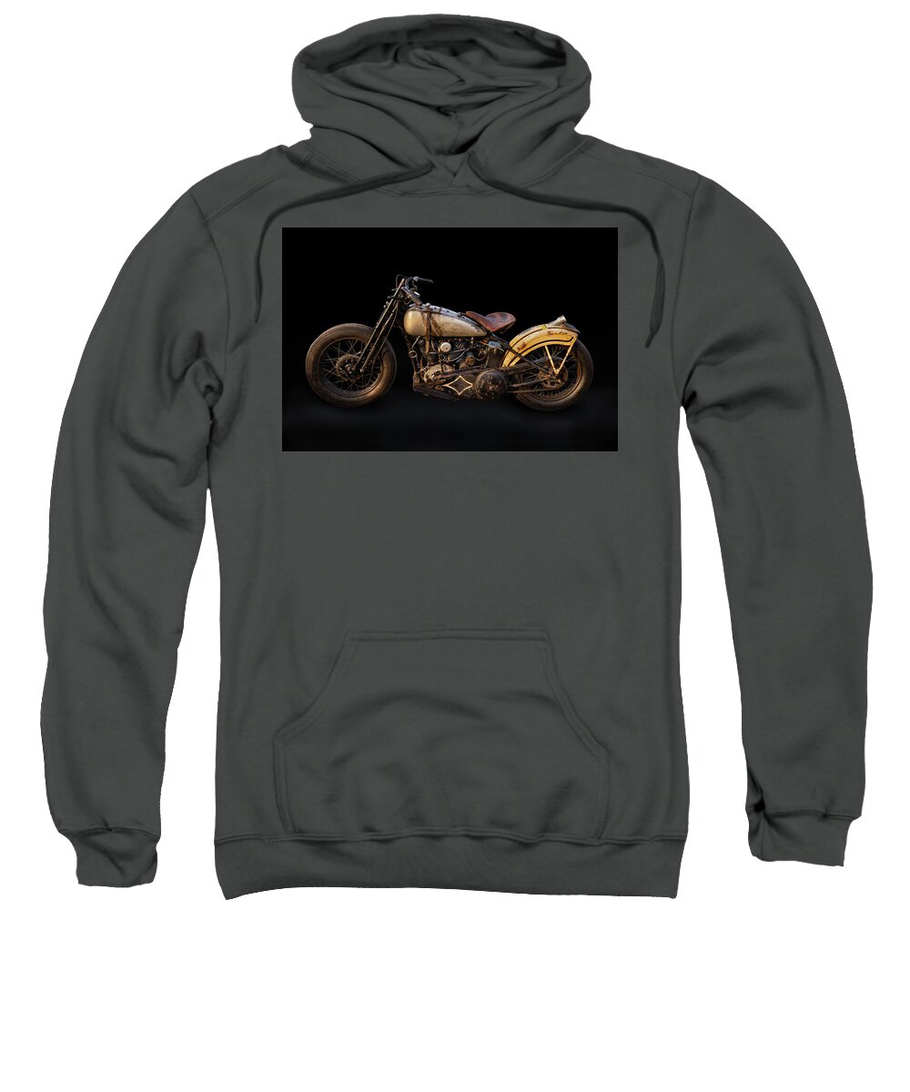 Twin Cam Sweatshirt featuring the photograph Twin Cam Harley Racer by Andy Romanoff