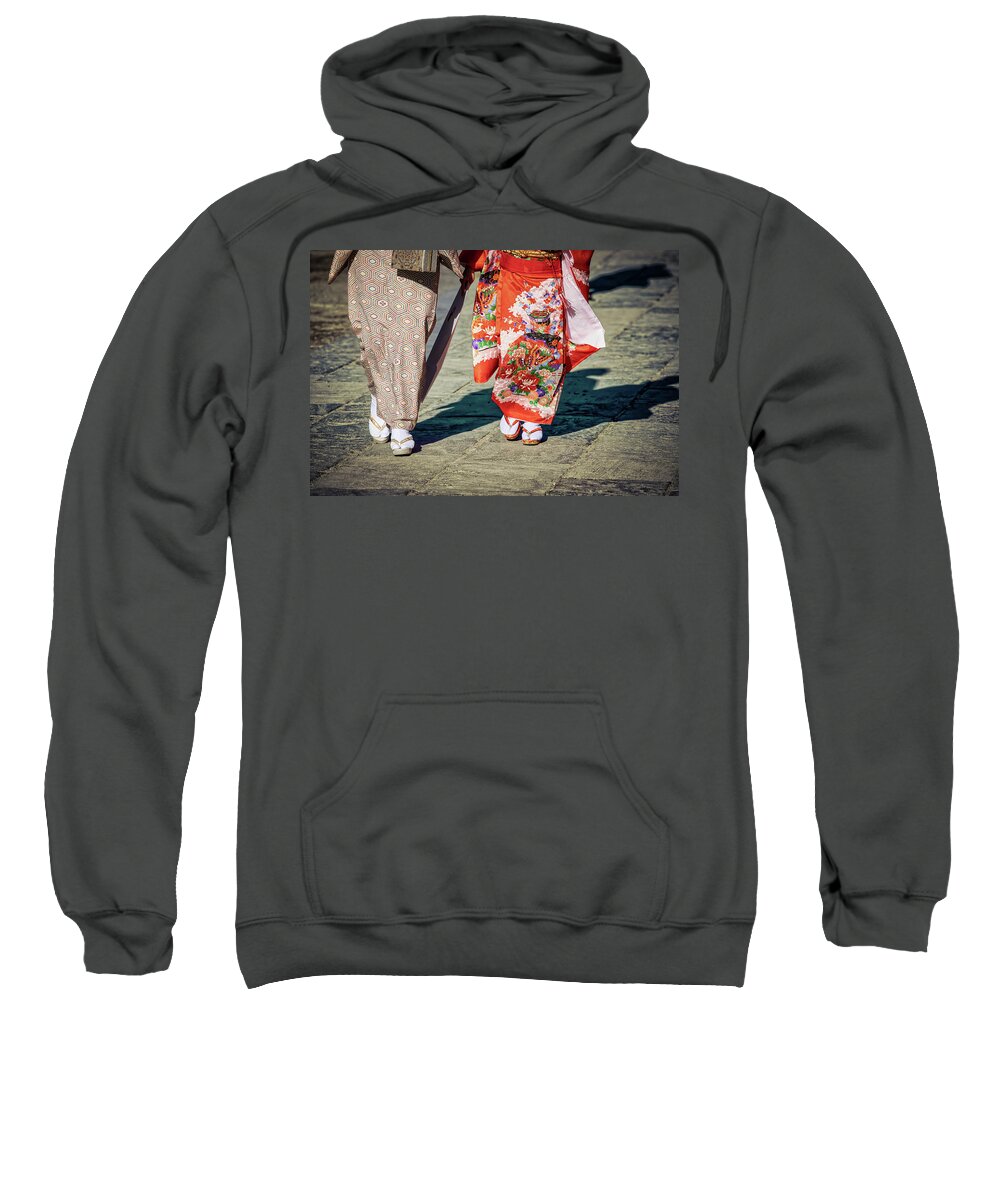 Asia Sweatshirt featuring the photograph Two in Kamakura by Bill Chizek