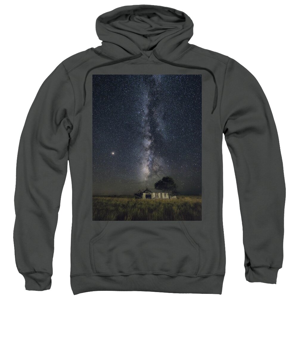 Milky Way Sweatshirt featuring the photograph Under a Pillar of Stars by James Clinich