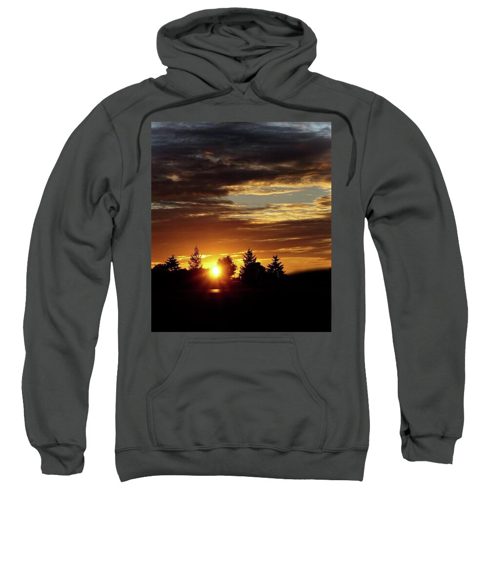 Sunset Sweatshirt featuring the photograph Upstate New York Sunset by Kathy Ozzard Chism