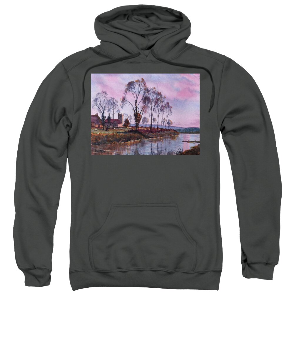 Glenn Marshall Sweatshirt featuring the painting Waiting for Sunset by Glenn Marshall