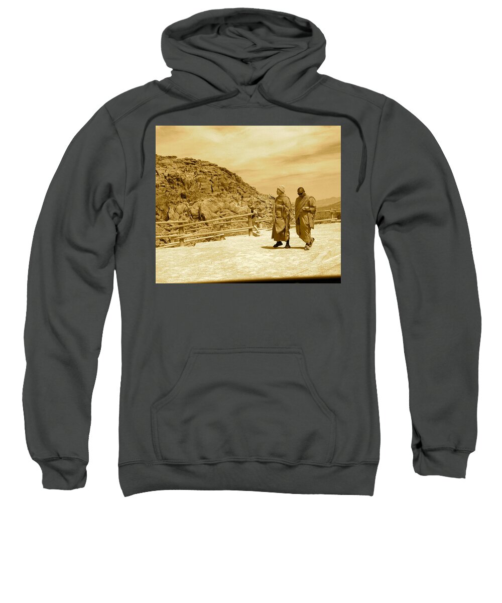 Nevada Sweatshirt featuring the photograph Walking by Debra Grace Addison