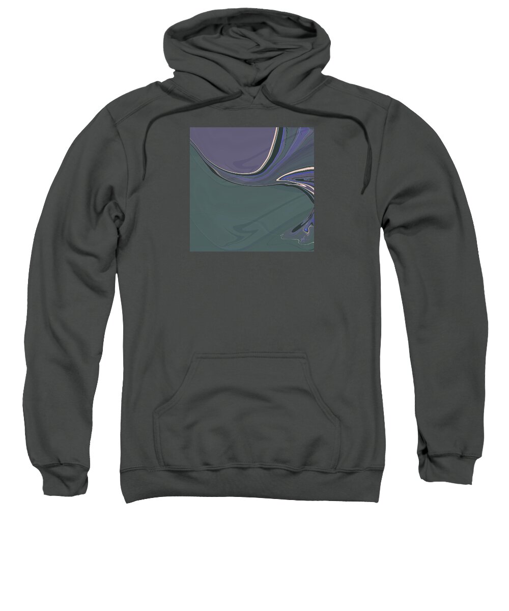 #abstract Sweatshirt featuring the digital art Watered Silk by Gina Harrison